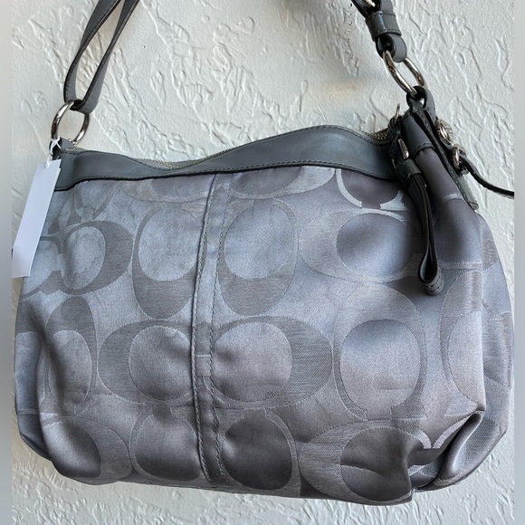 Y2K Coach Silver Gray Metallic Shoulder Bag - Picture 5 of 8